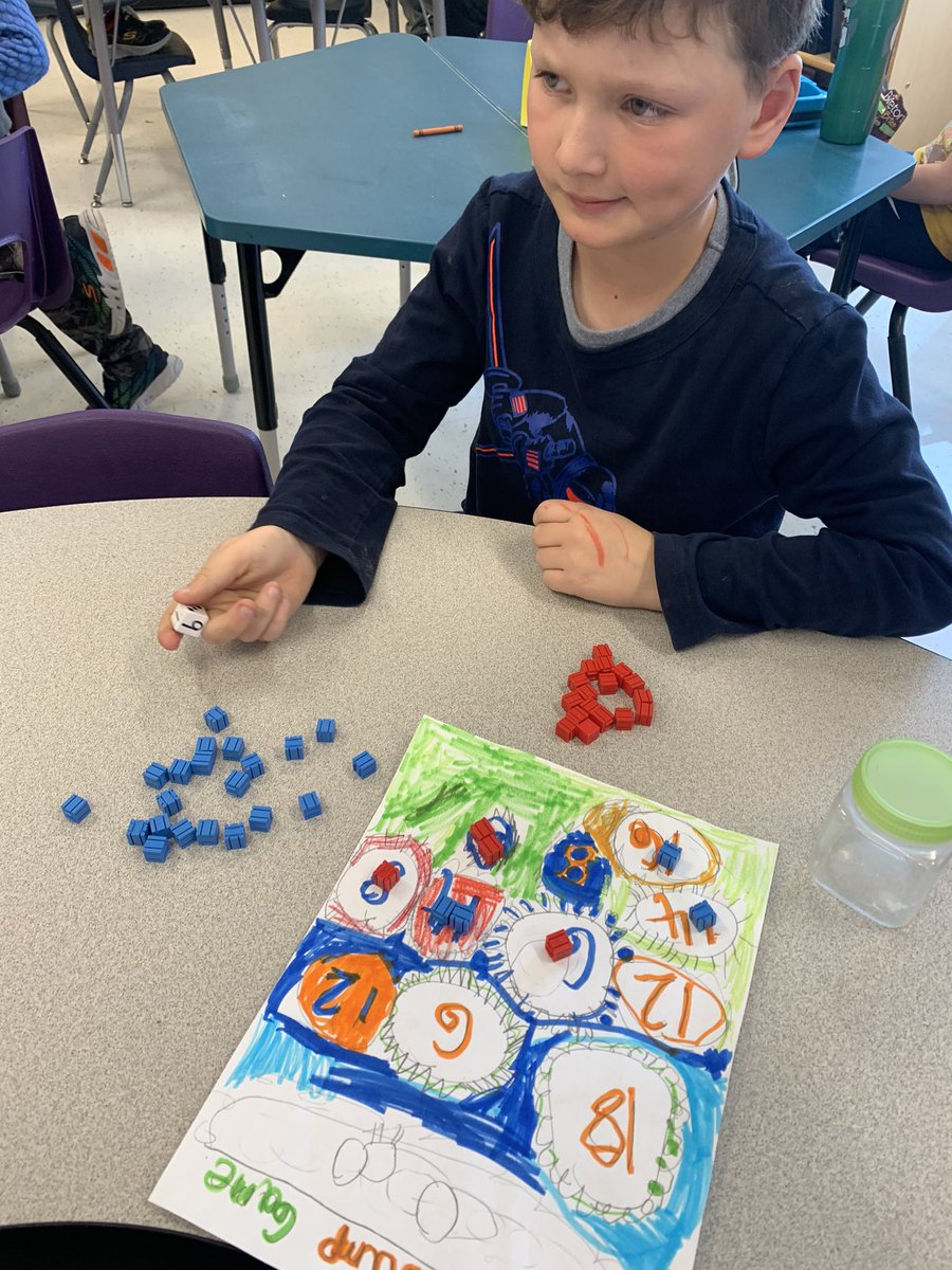 VaderMichelle's tweet image. Continuing to work on our fluency and automaticity of Doubles facts. We realized that our Doubles Bump game was not helping us with our 7+7, 8+8 and 9+9. Our solution - design our own Bump game. @HNM_Marysville