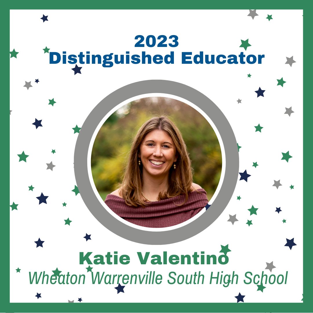 ⭐  Congratulations to #WWS educator Katie Valentino for being a 2023 Distinguished Educator!  ⭐

Join us at Celebrate Our Stars May 3: ow.ly/MBXJ50NLpia.

#enrich200 #200celebrates #yourcommunityschools #d200distinguishededucators <a href="/CUSD200/">CUSD 200 #YourCommunitySchools</a> @WWS_ScottMcD <a href="/WWSHSTigerPaws/">WWSHS Tiger Paws</a>