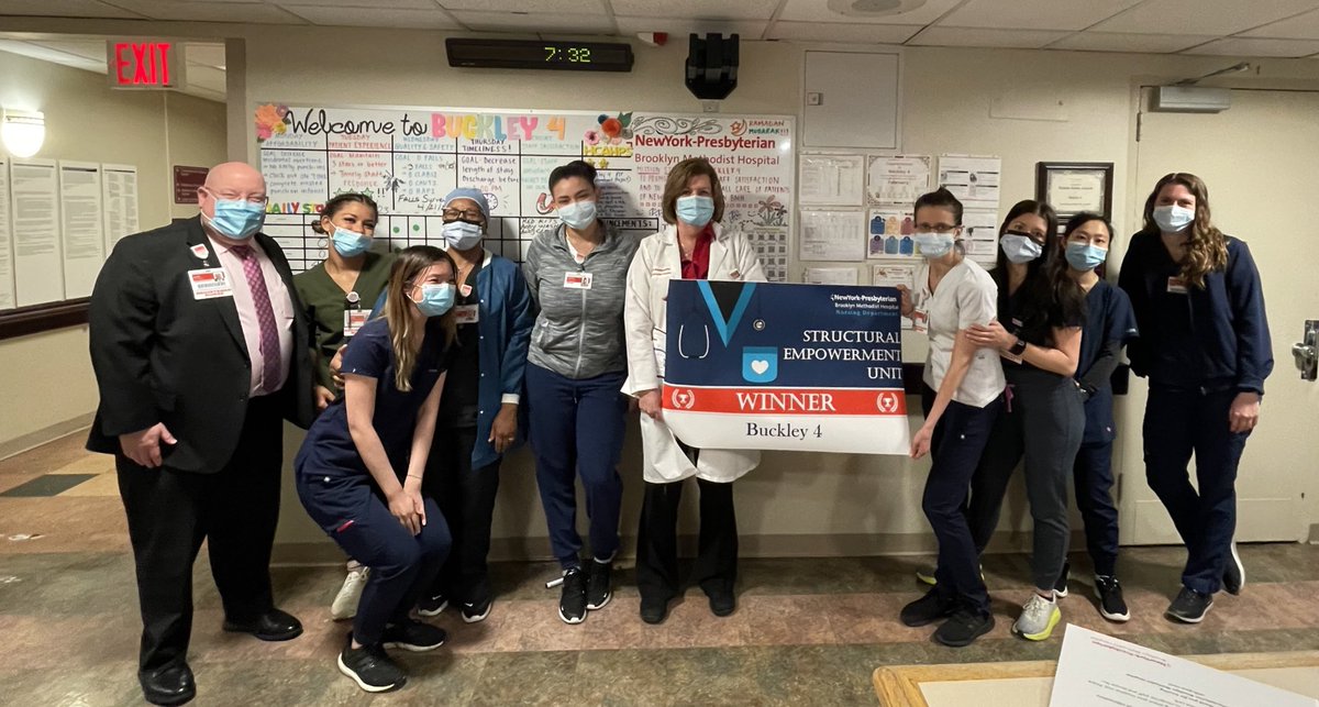 NypbmhB's tweet photo. Congratulations to our unit on winning the Structural Empowerment Unit award 🥳🎉 . So proud of our team! #Buckley4strong https://t.co/t4booS9WHo