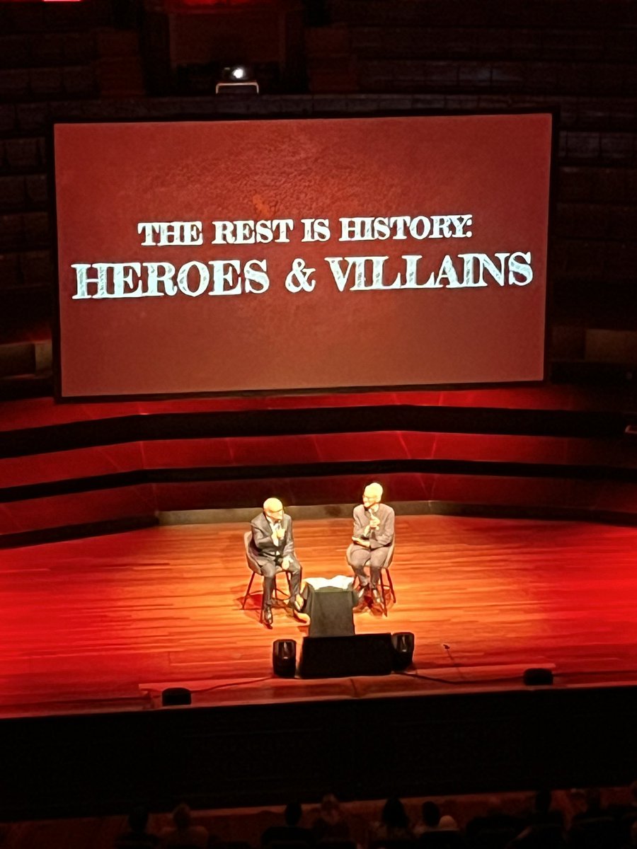 rosschainey's tweet photo. Fanboying at #RIHLive in Edinburgh. Question for @holland_tom and @dcsandbrook. Who alive today do you think is most likely to be assigned hero and villain status 100 years from now? https://t.co/d0YI8AsuUR
