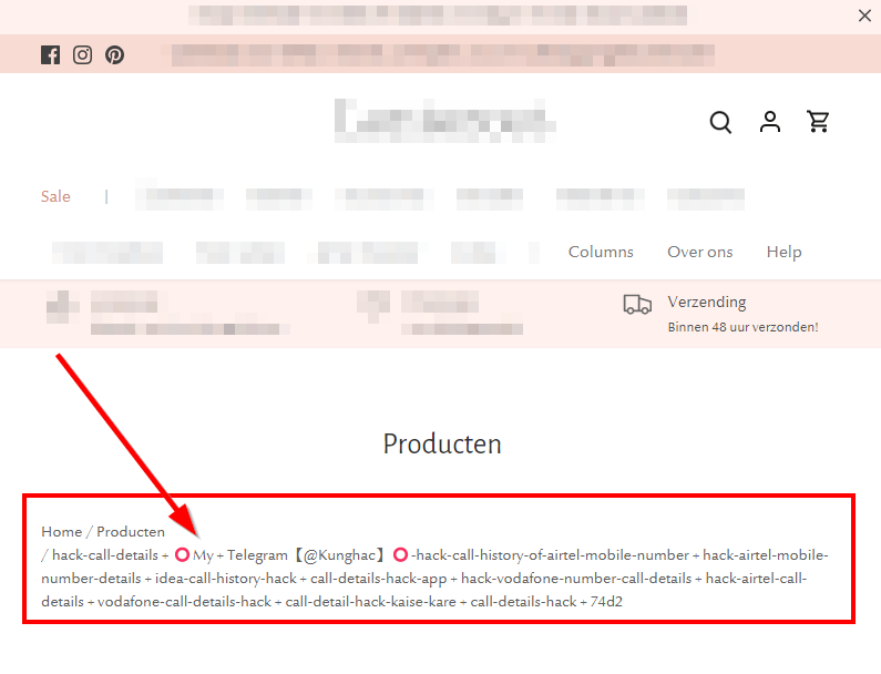 blogisch's tweet photo. Just discovered a strange 'tag' in a Shopify powered webshop ....

Googling / DDG for "kunghac telegram" shows 100s of webshops with this product tag (or slightly variants), with 0 products in it.

#Shopify #KungHac #security #hack #Cybersecurity #InfoSec https://t.co/ECbzu3ILLy
