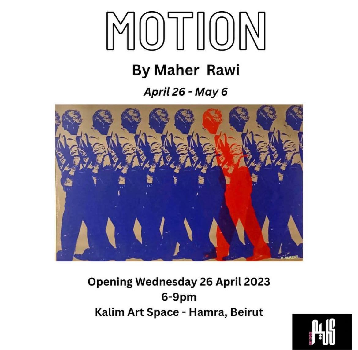 samiraezzo_'s tweet photo. From tonight's opening night of "Motion" by artist Maher Rawi at Kalim Art Space in #Hamra #Beirut https://t.co/m1RQOZfNOd
