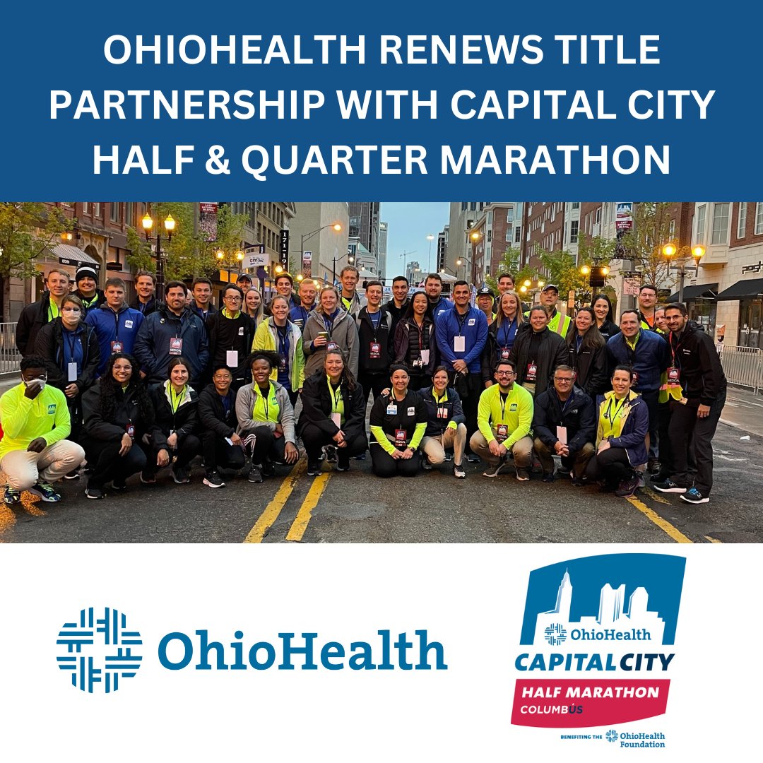 M3S Sports (@m3ssports) on Twitter photo We are proud to announce that <a href="/OhioHealth/">OhioHealth</a> has renewed its title partnership with the #CapCityHalf! OhioHealth is your training partner to get you to the Start & Finish Line and provides on-course care before, during & after the events.
Read more: hubs.ly/Q01MRjPw0 We are proud to announce that <a href="/OhioHealth/">OhioHealth</a> has renewed its title partnership with the #CapCityHalf! OhioHealth is your training partner to get you to the Start & Finish Line and provides on-course care before, during & after the events.
Read more: hubs.ly/Q01MRjPw0