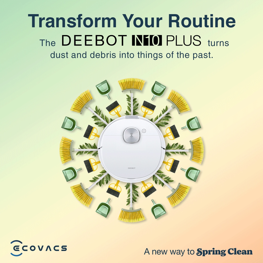 EcovacsUS's tweet image. The Deebot N10+ is your solution to a clean and clutter-free home. Let our advanced technology transform your spring cleaning routine and make your life easier.

.

#ecovacs #ecovacsrobotics #roboticsforall #deebot #x1omni #vacuummop #roboticvacuum #roboticmop #vacuumandmo...