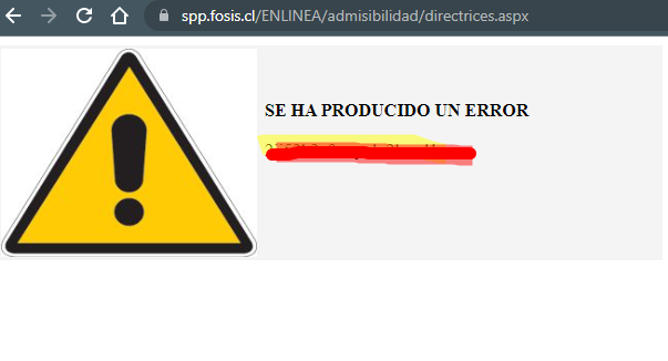 LordLonko's tweet photo. @FOSIS_Chile impresentable el servicio, al menos deberían extender los plazos si ni siquiera se puede acceder a la informacion. https://t.co/zfcb6ccgRE