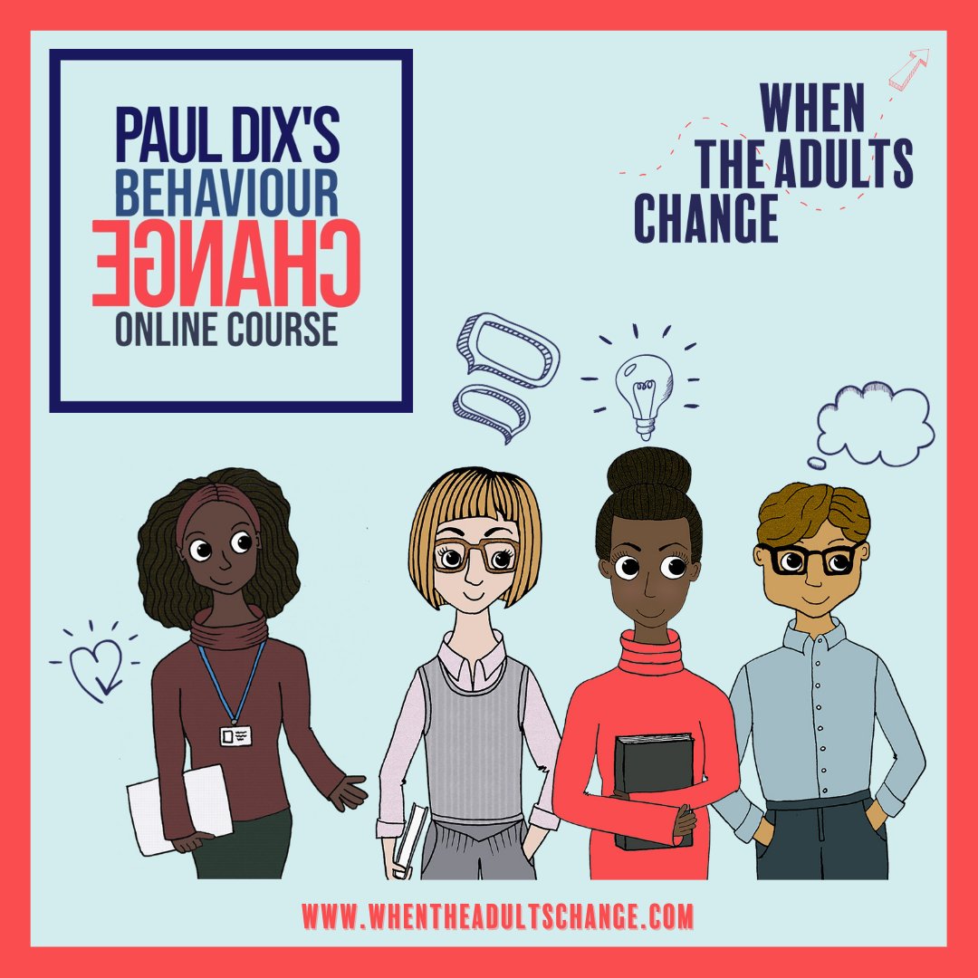 TheAdultsChange's tweet image. The Behaviour Change Online Course created by Paul Dix is brilliant for supporting new staff. 

Buy additional licences here: 
whentheadultschange.com/product/paul-d…

#EduTwitter #TeacherTwitter #NQT #SLT #InItTogether #WeAreWTAC...