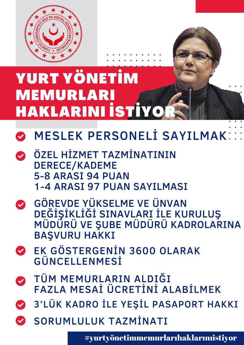 YymAile's tweet photo. Ashb çalışan yurt yönetim memurları uzun yıllardır mağduriyet yaşamaktadır. Görev ve sorumlulukları karşılığında maddi ve sosyal kaygıları bulunmaktadır. Sayın Bakanımızın dikkate almasını dileriz. @deryayanikashb @tcailesosyal #yurtyönetimmemuruhakkınıistiyor https://t.co/Bv35z2tQV0