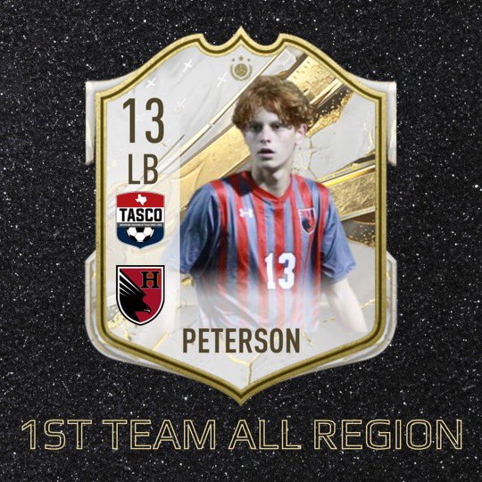 Congratulations @BradyPe85315174 for being named 1st Team All-Region Left Back.  Brady is physical and fast, and was a rick for us throughout the playoffs.
@LethalSoccer <a href="/tascosoccer/">TASCO</a> <a href="/50_50Pod/">The 50/50 Podcast ⚽️🎙</a> <a href="/MediaHuffman/">ねこパンチ先輩</a>