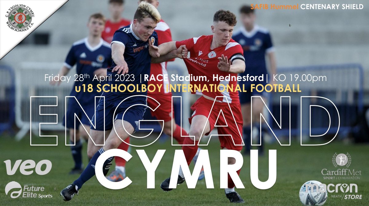 Welsh Schools' F.A. (@welshschoolsfa) on Twitter photo INTERNATIONAL | Centenary Shield ๐ก๏ธ
๐ก๏ธ | 2023 SAFIB <a href="/hummel1923/">hummel</a> Centenary Shield
๐ | u18 Boys' International
โฝ๏ธ | <a href="/SchoolsFootball/">English Schools' Football Association</a> ๐ #Cymru
๐ | 28.04.2023
โฐ | 19.00pm
๐ | <a href="/Hednesford_Town/">Hednesford Town FC</a>
๐๏ธ | ยฃ7.50 adult, ยฃ3.50 kids
๐ฅ | watch.recast.tv/user/6oWNg (watch LIVE for ยฃ3)
#WSFA INTERNATIONAL | Centenary Shield ๐ก๏ธ
๐ก๏ธ | 2023 SAFIB <a href="/hummel1923/">hummel</a> Centenary Shield
๐ | u18 Boys' International
โฝ๏ธ | <a href="/SchoolsFootball/">English Schools' Football Association</a> ๐ #Cymru
๐ | 28.04.2023
โฐ | 19.00pm
๐ | <a href="/Hednesford_Town/">Hednesford Town FC</a>
๐๏ธ | ยฃ7.50 adult, ยฃ3.50 kids
๐ฅ | watch.recast.tv/user/6oWNg (watch LIVE for ยฃ3)
#WSFA