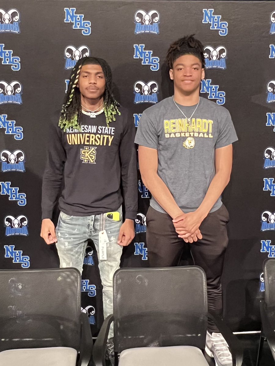 Congratulations to <a href="/1MarcusWhitlock/">22savage</a> on signing with Kennesaw State and <a href="/DFree555/">David Freeman</a> to signing Reinhardt University🏀🏀📚📚🏀🏀📚📚
<a href="/KSUOWLSMBB/">Kennesaw State MBB</a> <a href="/R_U_MBBall/">Reinhardt University Men’s Basketball</a> <a href="/CovNewsSports/">𝘾𝙊𝙑𝙉𝙀𝙒𝙎 𝙎𝙋𝙊𝙍𝙏𝙎</a> <a href="/AntoinePettway/">Antoine Pettway</a> <a href="/jnewton0729/">Justin Newton</a> #JustWork