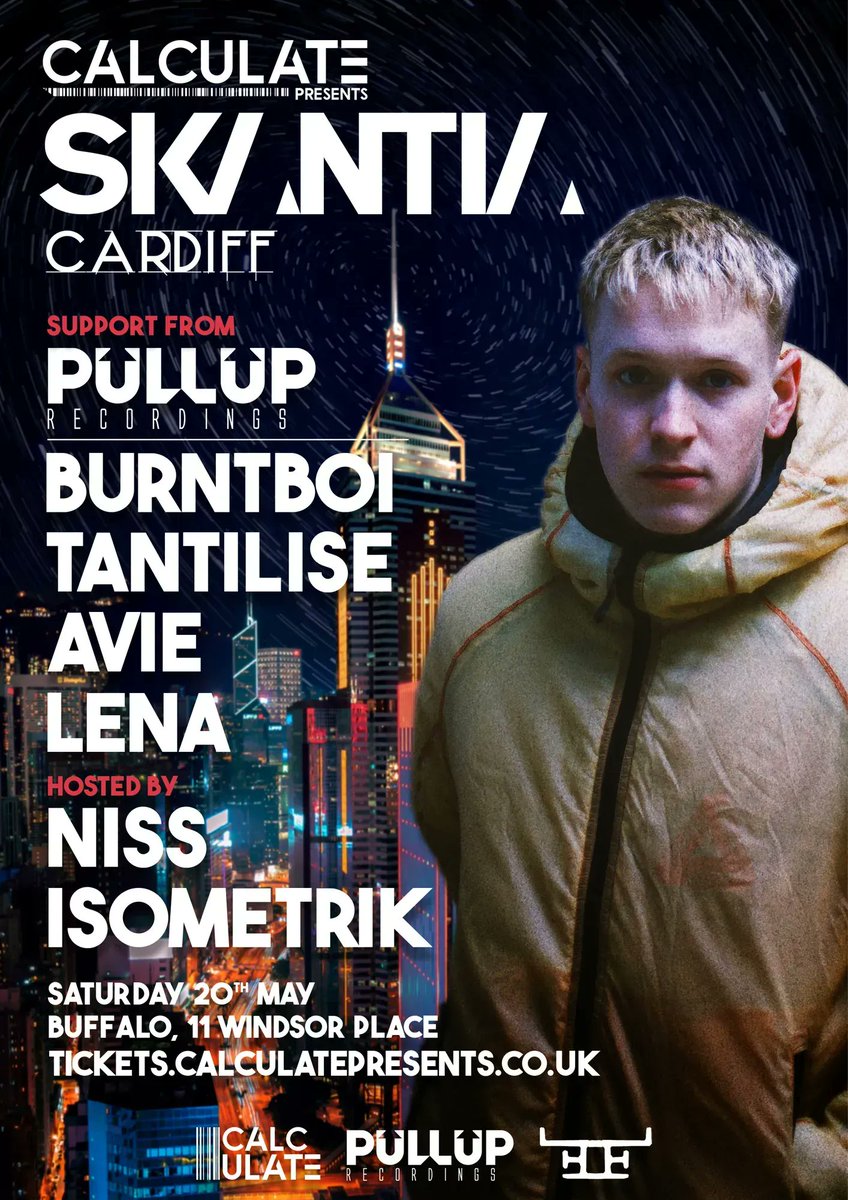 calculateevents's tweet photo. Cardiff ravers, who’s ready for this one? 🚀 

CALCULATE returns to Cardiff for another instalment of its launch series, this time bringing skantia + local support to the newly reopened Buffalo.

🎟️ TICKETS £5 / £8 / £10

🔗 SECURE YOURS NOW AT https://t.co/9UkgEuA0Sz https://t.co/mC9wVj3Fae