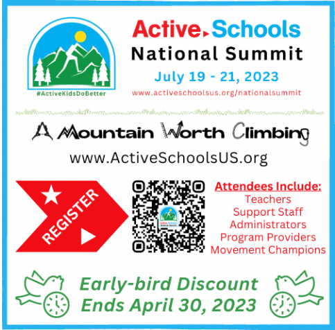 Don't miss the early-bird discount! <a href="/ActiveSchoolsUS/">Active Schools</a>