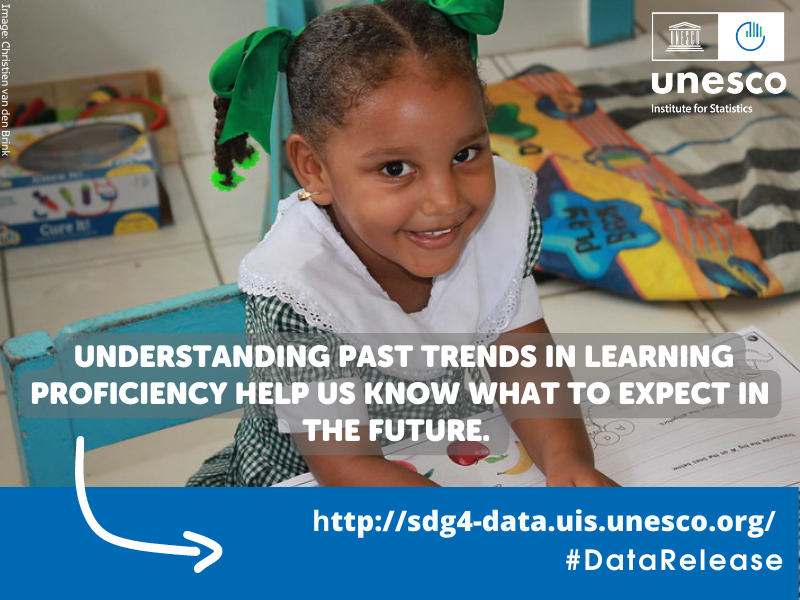 UNESCOstat's tweet image. Understanding past trends in learning proficiency helps us know what to expect in the future. Yet, while 52% of children are in countries where statistics exist, there are no comparable values for determining trends. 

See our report: bit.ly/3ZusHb7 

#DataRelease