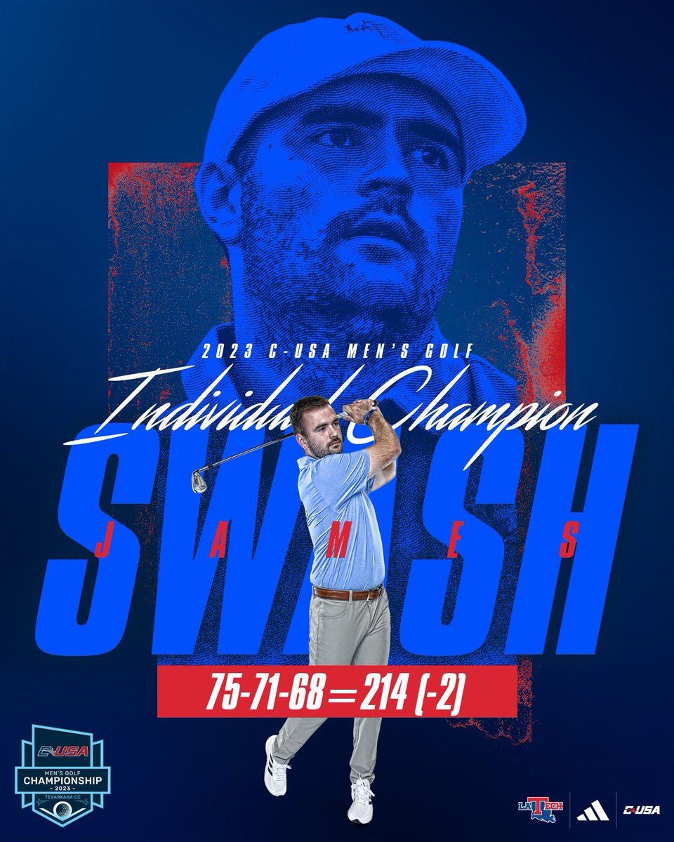 LATechGolf's tweet image. Your 2023 Conference USA Men’s Golf Individual Champion 

🏆 James Swash