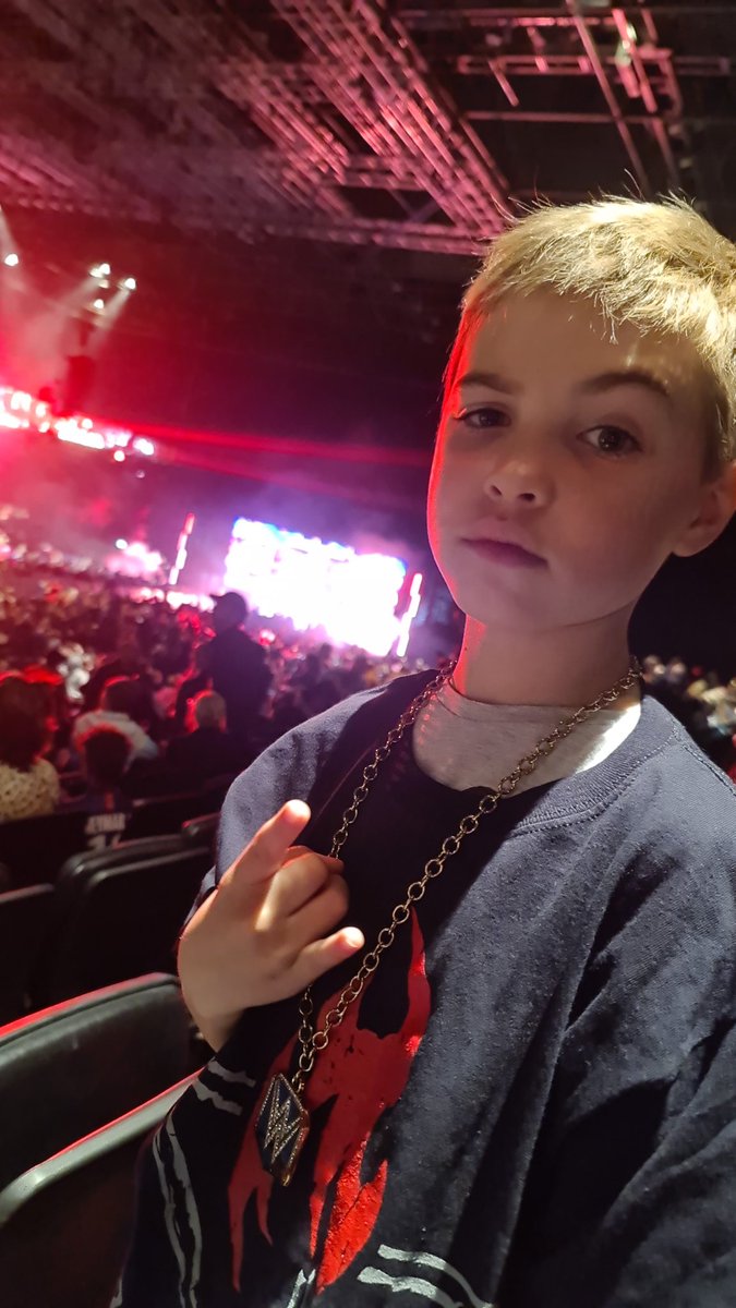 achefsday's tweet photo. He's loving it here! #WWEBirmingham https://t.co/75gCE7X2Ll