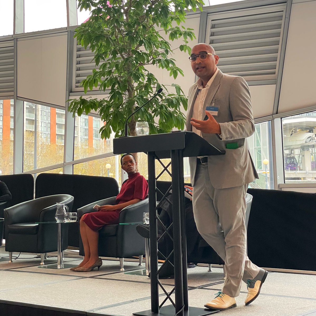 Fantastic to join so many members of the LPF family at the launch of the <a href="/MayorofLondon/">Mayor of London, Sadiq Khan</a>'s new #AandUFramework at City Hall this evening. Here's a rather dapper <a href="/StudioGil/">StudioGil</a> taking the stage to advocate for greater diversity in the design of London's built environment.
