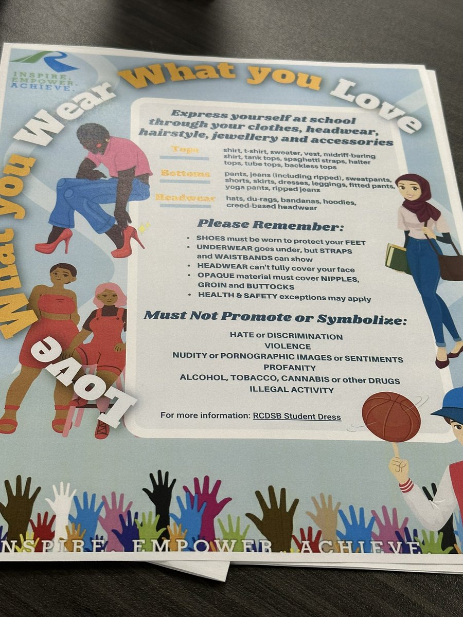 ☺️A sincere thanks to our Equity Lead @RCDSB, Amy Johnson, for her leadership in dress code-related matters for our system!😁 @Equity_RCDSB