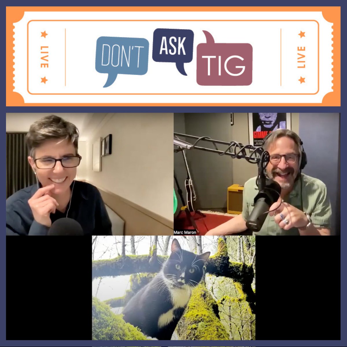 Did you miss our live event with @TigNotaro & @marcmaron? You can still catch all the fun and access an exclusive recording by making a donation today at support.mpr.org/dontasktig-eve…