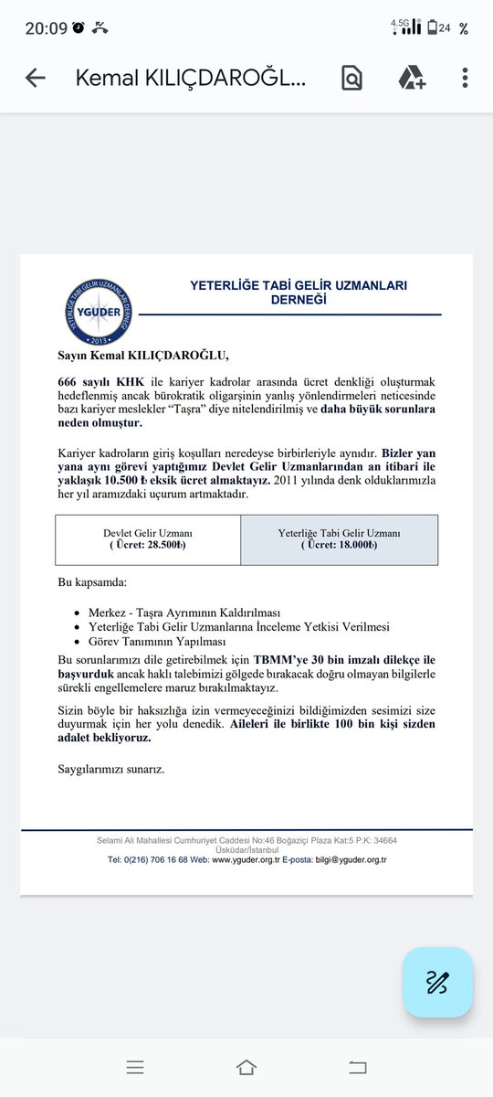 Gelir İdaresi Başkanlığında yan yana masalarda aynı işi yapan Devlet Gelir Uzmanı ile Gelir Uzmanı arasında ~10 bin₺ maaş farkına neden olan 666 sayılı KHK ile gelen Merkez Taşra ayrımı HAKSIZLIKTIR <a href="/kilicdarogluk/">Kemal Kılıçdaroğlu</a> <a href="/meral_aksener/">Meral Akşener</a> <a href="/eczozgurozel/">Özgür Özel</a> 
#YeterliğeTabiUzmanaSöz