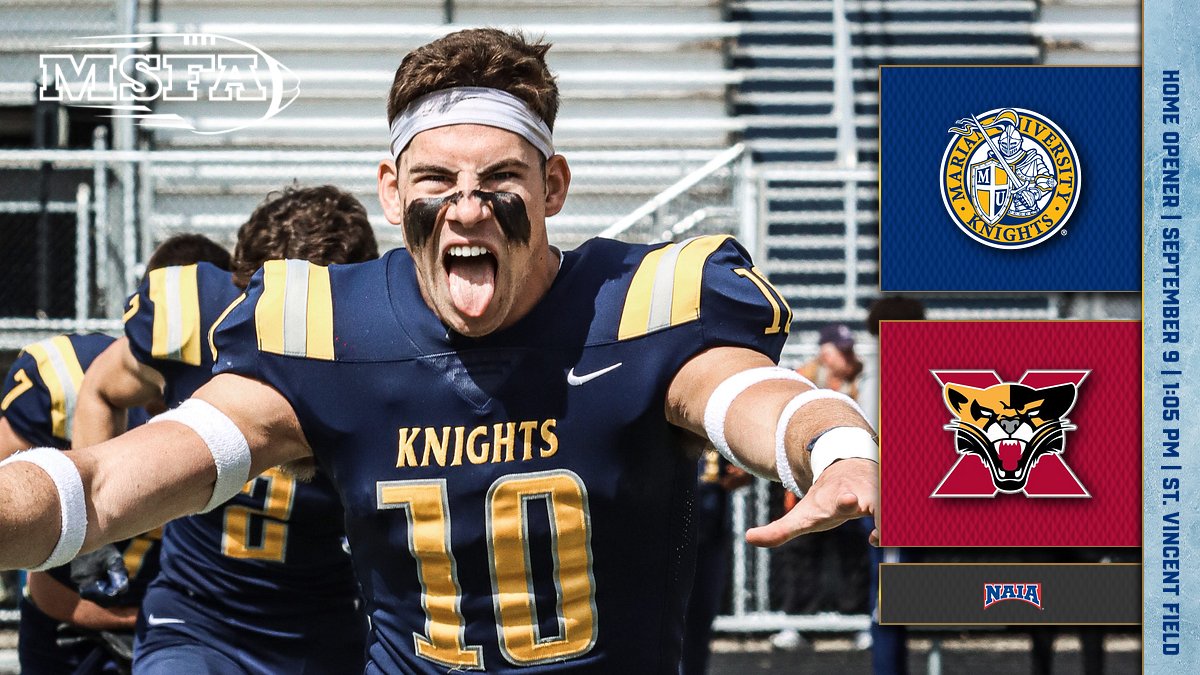 MUKnights's tweet photo. GAME 2️⃣: A rivalry renewed last year in the playoffs, @MarianUFootball hosts St. Xavier in their 2023 Home Opener on September 9 https://t.co/mx0oTDELvu