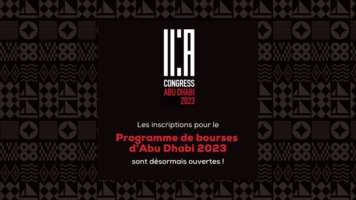 ICArchiv's tweet photo. 📢 L'ICA a le plaisir d'annoncer le #ProgrammedeBourses pour #ICACongrèsAbuDhabi2023, qui permettra de financer la participation de jusqu'à 300 personnes à cet événement.
🗓️ Date limite de candidature : 21.05.2023
ℹ️ Tous les détails ici >>> https://t.co/vpIYjn4rv2 https://t.co/2EaTbuyNFb