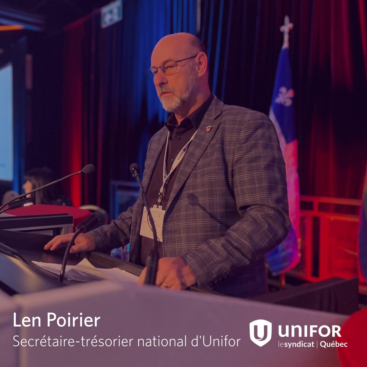 Une bonne première journée pour le 18e Conseil Qc d’Unifor.  #canlab #qclab
