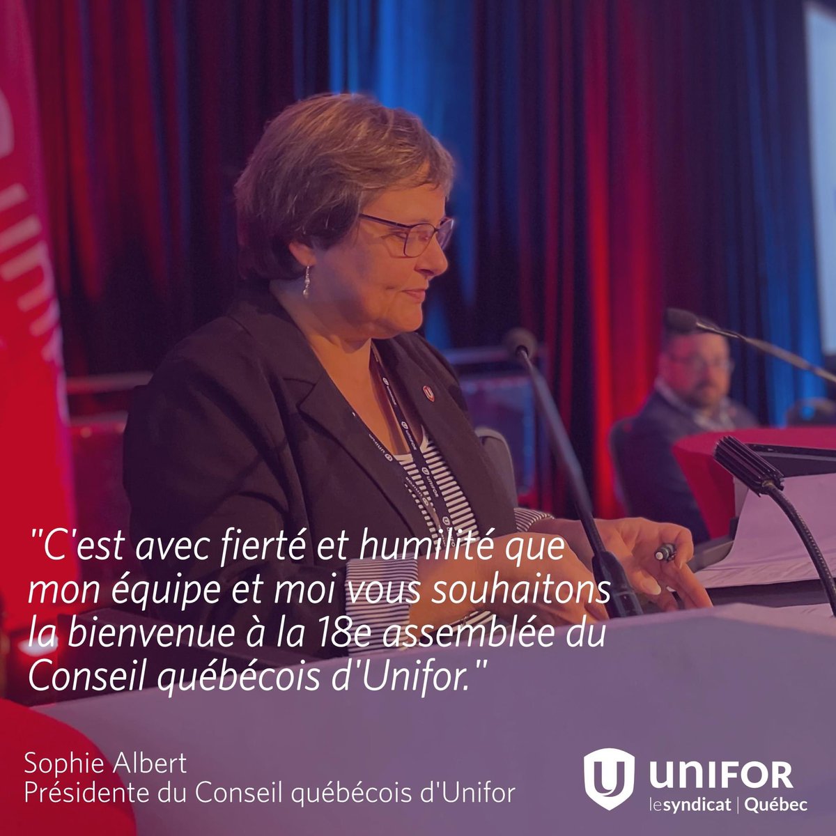 uniforquebec's tweet photo. Une bonne première journée pour le 18e Conseil Qc d’Unifor.  #canlab #qclab https://t.co/D3zwFzCaOT