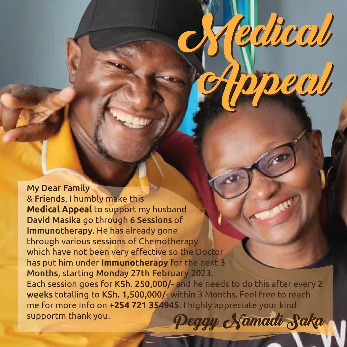 mildredngesa's tweet photo. #TheBeastMustFall FOR DAVID!
My beloved, you supported me 2 yrs ago as I battled the #Cancer beast. Am still standing! I plead on behalf of a fellow #CancerWarrior David.
PS. send your contributions to:
David Masika Medical Fund
PAYBILL NO: 8180600
Account: Your Name
RETWEET
💜 https://t.co/ZFpdqcreS9