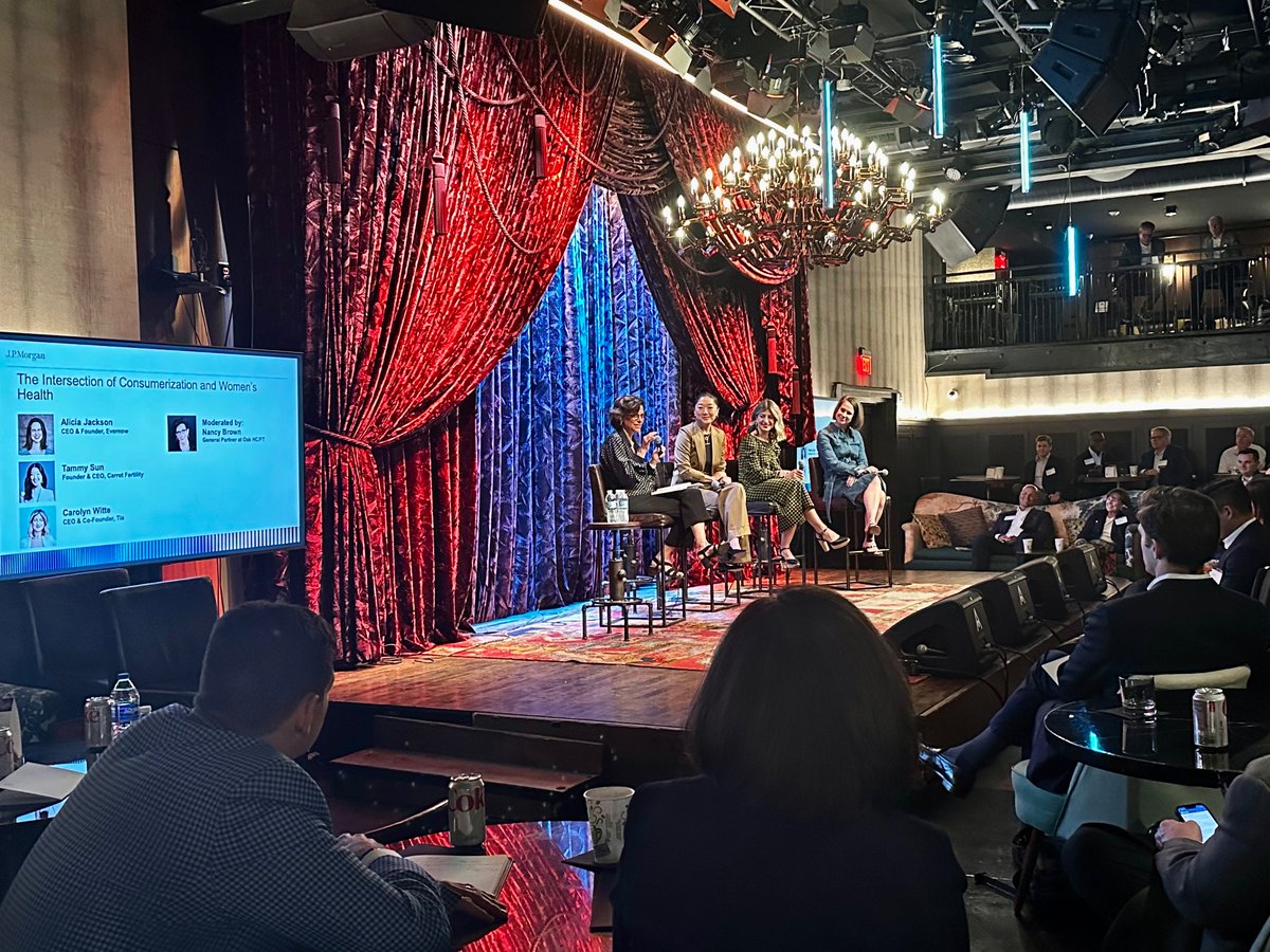Erica Jain (@ericaajain) on Twitter photo “For the men in this room, having your ob-gyn be your PCP is like having your urologist be your PCP - shouldn’t be a thing” <a href="/nancybrownoak/">Nancy G. Brown</a>
Great panel - and reminder that women’s health companies “aren’t all the same” 🙌
<a href="/CarolynWitte/">Carolyn Witte</a> <a href="/tammysun/">Tammy Sun</a> <a href="/EvernowHealth/">Evernow</a> “For the men in this room, having your ob-gyn be your PCP is like having your urologist be your PCP - shouldn’t be a thing” <a href="/nancybrownoak/">Nancy G. Brown</a>
Great panel - and reminder that women’s health companies “aren’t all the same” 🙌
<a href="/CarolynWitte/">Carolyn Witte</a> <a href="/tammysun/">Tammy Sun</a> <a href="/EvernowHealth/">Evernow</a>