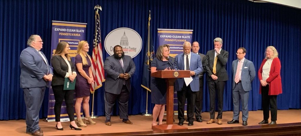 RepDelozier's tweet photo. Today, we had a Clean Slate press conference for advancing the opportunity for second chances.  I am glad to work with my legislative partner @RepHarris &amp; community groups DAs Asso, @AFPhq, @USJusticeAction, @CLSphila, @SDietrich9 and @PAChamber to get HB 689 passed into law. https://t.co/4xUnikbMcf