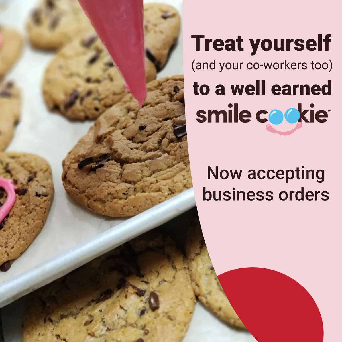 BurlFoodBank's tweet photo. Sweeten up your day with Smile Cookie Week! Local businesses, don't forget to preorder for your staff and customers. Treat yourself and others while helping to feed our neighbours. Click the link to download the order form now: https://t.co/QtDczEZUxu https://t.co/Ya5whnDshg