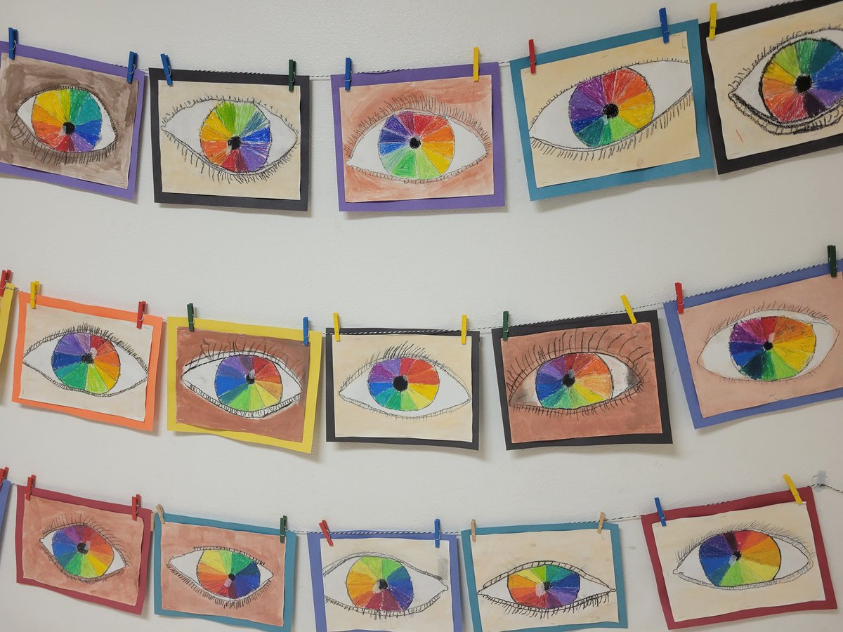 steam_TVLS's tweet photo. 3rd graders are creating a color wheel eye after learning about primary, secondary, and tertiary colors.
#wearetuskyvalley
@TVTrojans https://t.co/gPUENlq32R