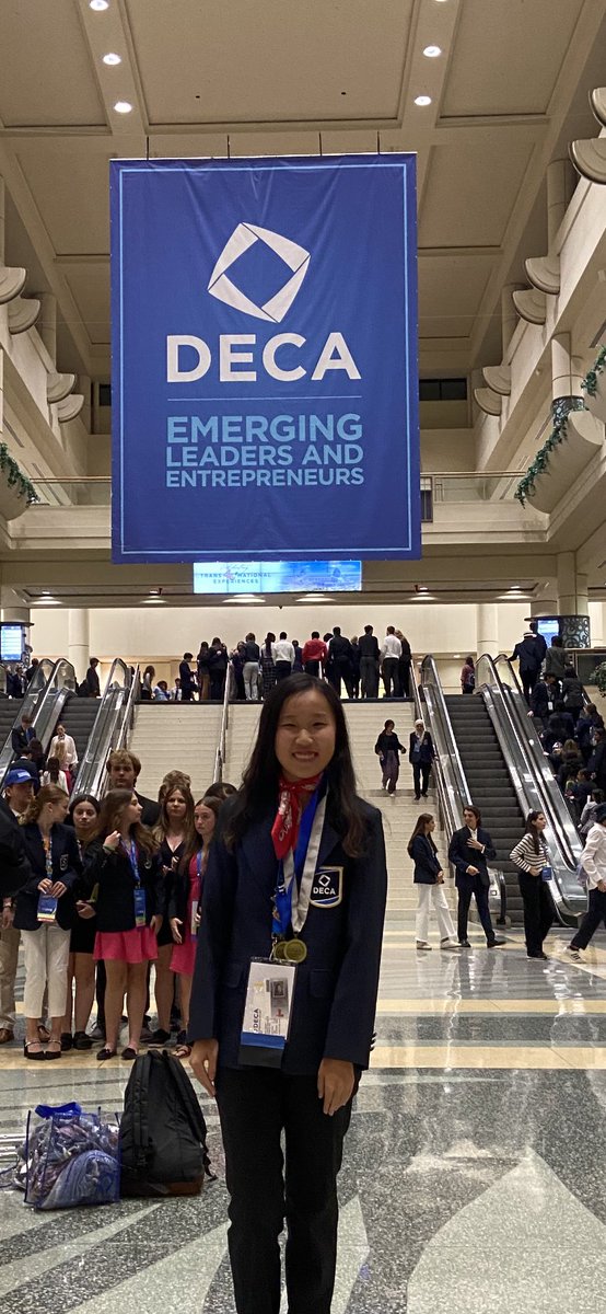 Freshman Jessica Yao placed in the Top 10 for her cluster exam and was a Top 20 finalist in the Professional Selling event at this year’s DECA International Career Development Conference. Congratulations Jessica! #DECA <a href="/NJDECA/">New Jersey DECA</a>