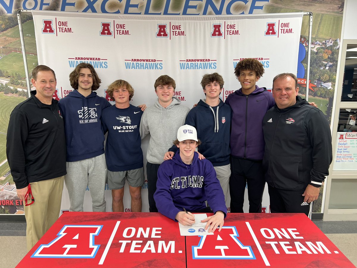 ArrowheadBSocce's tweet photo. Congratulations Nathaniel!  St. Thomas is getting a great one.  Good Luck!
@NathanielM_GK @soccer_coach @moorecom https://t.co/LrY0Qw4ADU