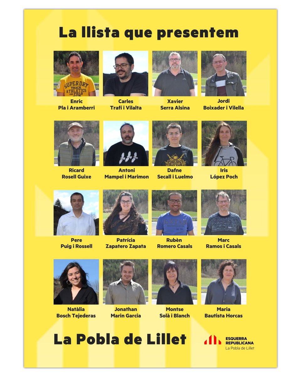 ERCPoblaLillet's tweet photo. Avui presentem l'ordre de la llista. El grup està preparat per concórrer a les eleccions municipals del 28 de maig.

#Útils #SomSetze #LaPobladeLillet #Berguedà #ERCLaPobladeLillet #ERC #eleccionsmunicipals2023 @ERCBergueda @Esquerra_ERC https://t.co/ynlsG3d2yt