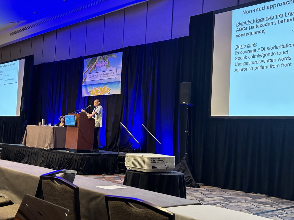 StaceyANP's tweet photo. Management of behavioral symptoms in dementia. #GAPNApharma23 https://t.co/NmmF7rsQ41