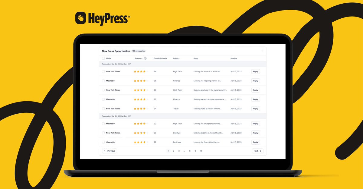 HeyPressAI's tweet photo. Say goodbye to scattered press queries! Our simple dashboard keeps all queries in one place, making media outreach a breeze. Sign up now at https://t.co/F4LIDrJG93 #HeyPress #PR #MediaOutreach https://t.co/2VGqzsGUHB