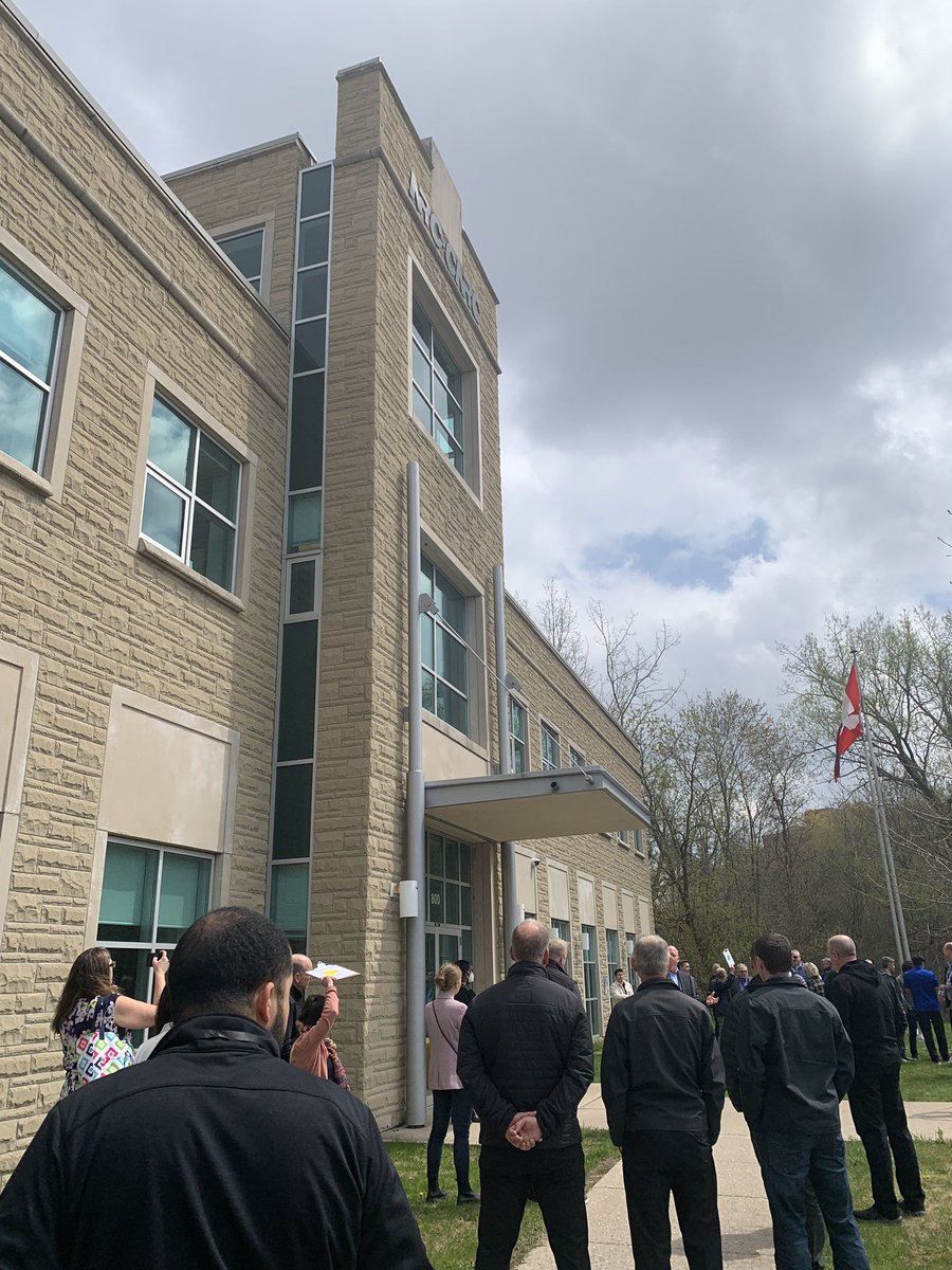IowaBirdman's tweet photo. As part of @AMCshortlinecda #amcexpo23 #amcinspire we got to tour a National Research Council Canada facility (https://t.co/unra4FGgqj) - very cool to see research being done that will move manufacturing ahead - no pictures inside, but here’s one of the outside :) w @Spindustry https://t.co/BdWmgHdViu
