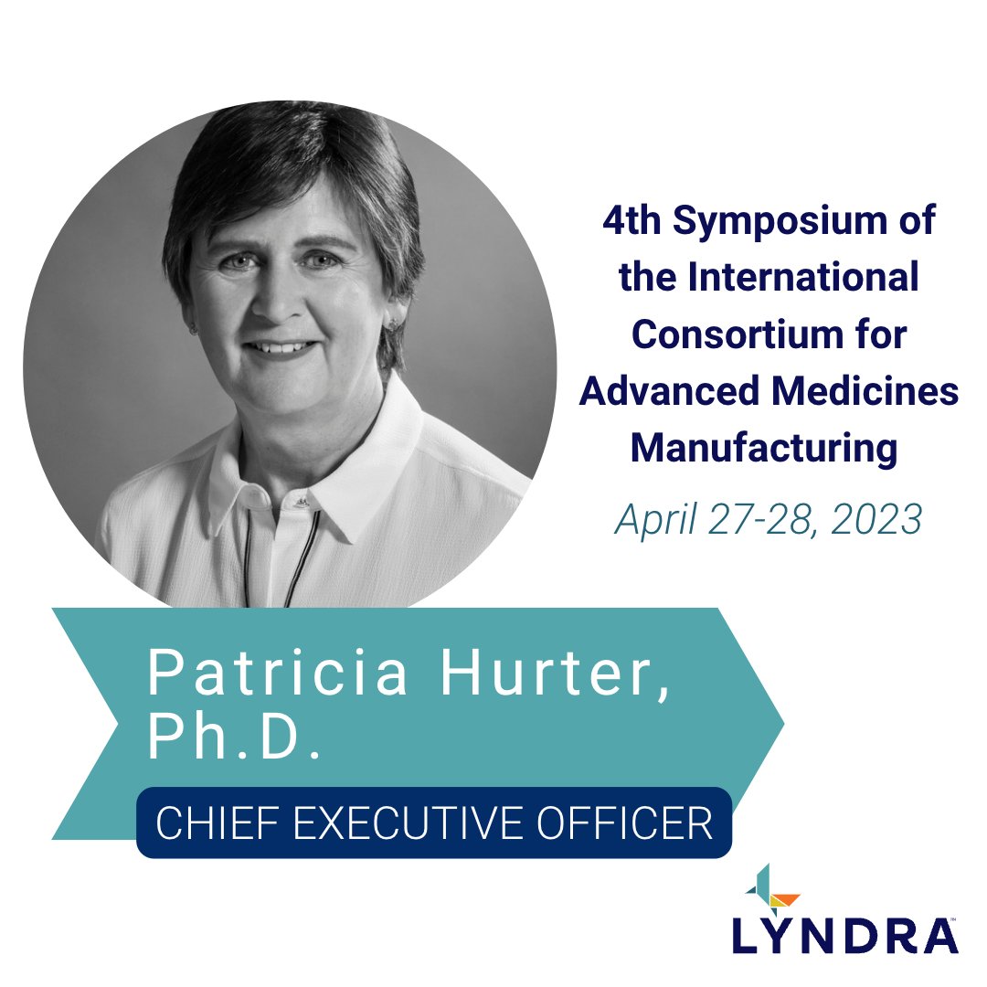 LyndraInc's tweet photo. Our CEO @TrishHurter is joining @MIT's 4th Symposium of the International Consortium for Advanced Medicines Manufacturing (ICAMM), in Cambridge, MA from April 27-28.
Her talk, “Celebrating Success: Advanced #Manufacturing of Small Molecules,” starts at 10:00 AM EST tomorrow. https://t.co/V7ctpyBOFH