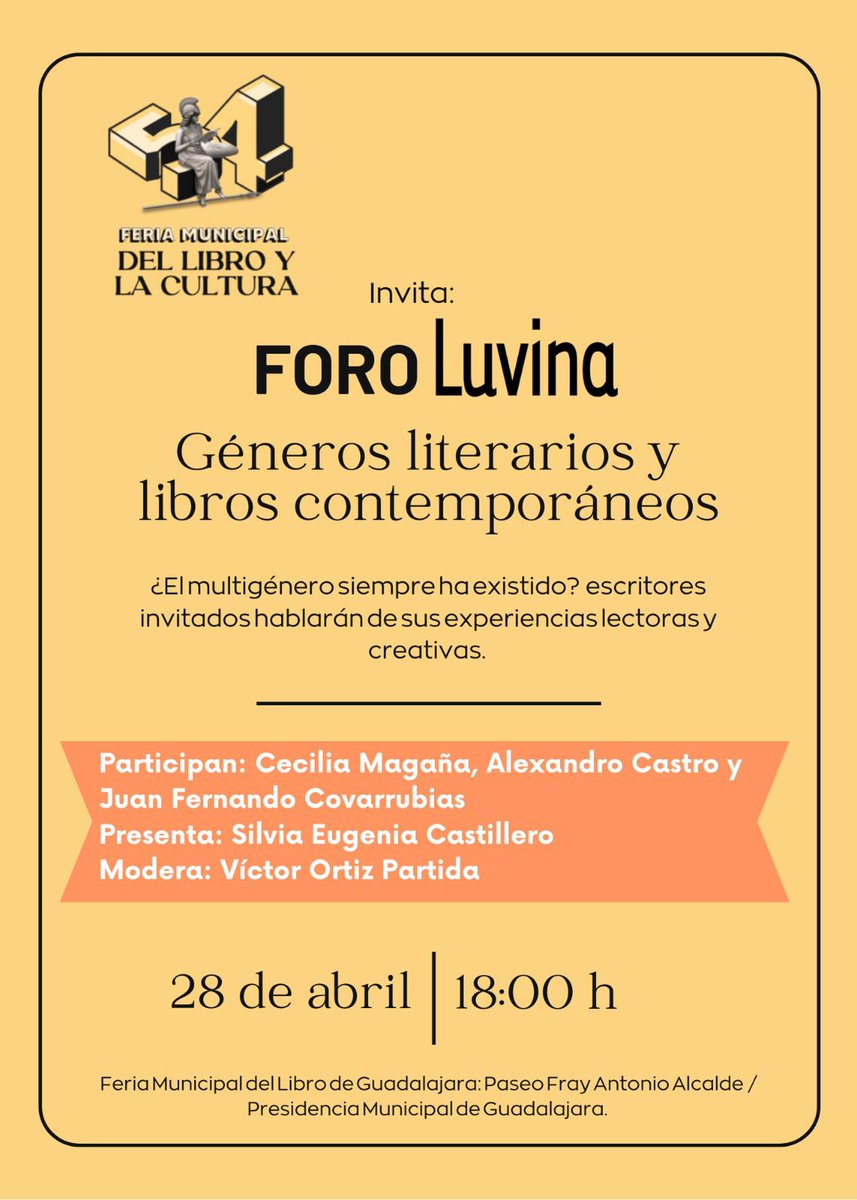 ¿El multigénero siempre ha existido? ¿Quiénes son los exponentes del pasado actuales? ¿Es un hecho consciente? ¿Existe realmente? Nuestros invitados discutirán sobre esas y otras preguntas este viernes 28 de abril, en el marco de la Feria Municipal del Libro de Guadalajara.