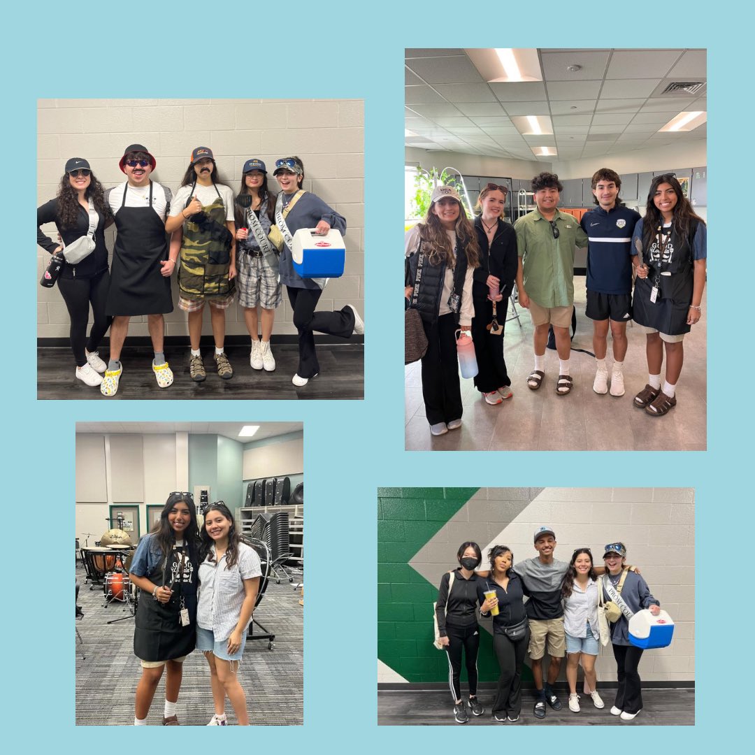 mchsco23's tweet photo. prom spirit day #2: bbq dads vs soccer moms !! 💚🖤🍖⚽️ https://t.co/WsCcH9UEz9
