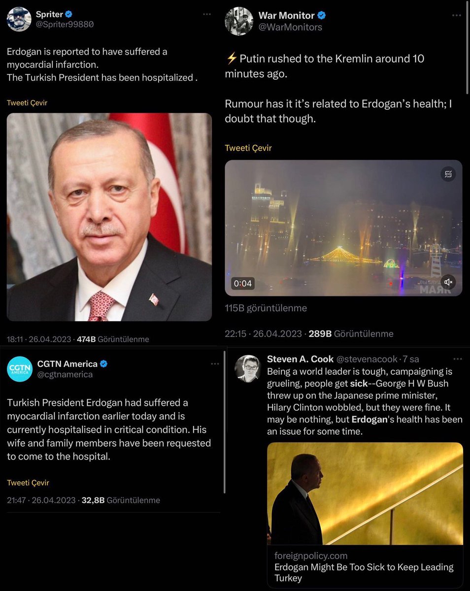 fahrettinaltun's tweet photo. We categorically reject such baseless claims regarding President @RTErdogan’s health.

The President will attend tomorrow’s nuclear power plant opening via videoconference.

No amount of disinformation can dispute the fact that the Turkish people stand with their leader and @RTErdogan and his AK Party are set to win the May 14 elections.