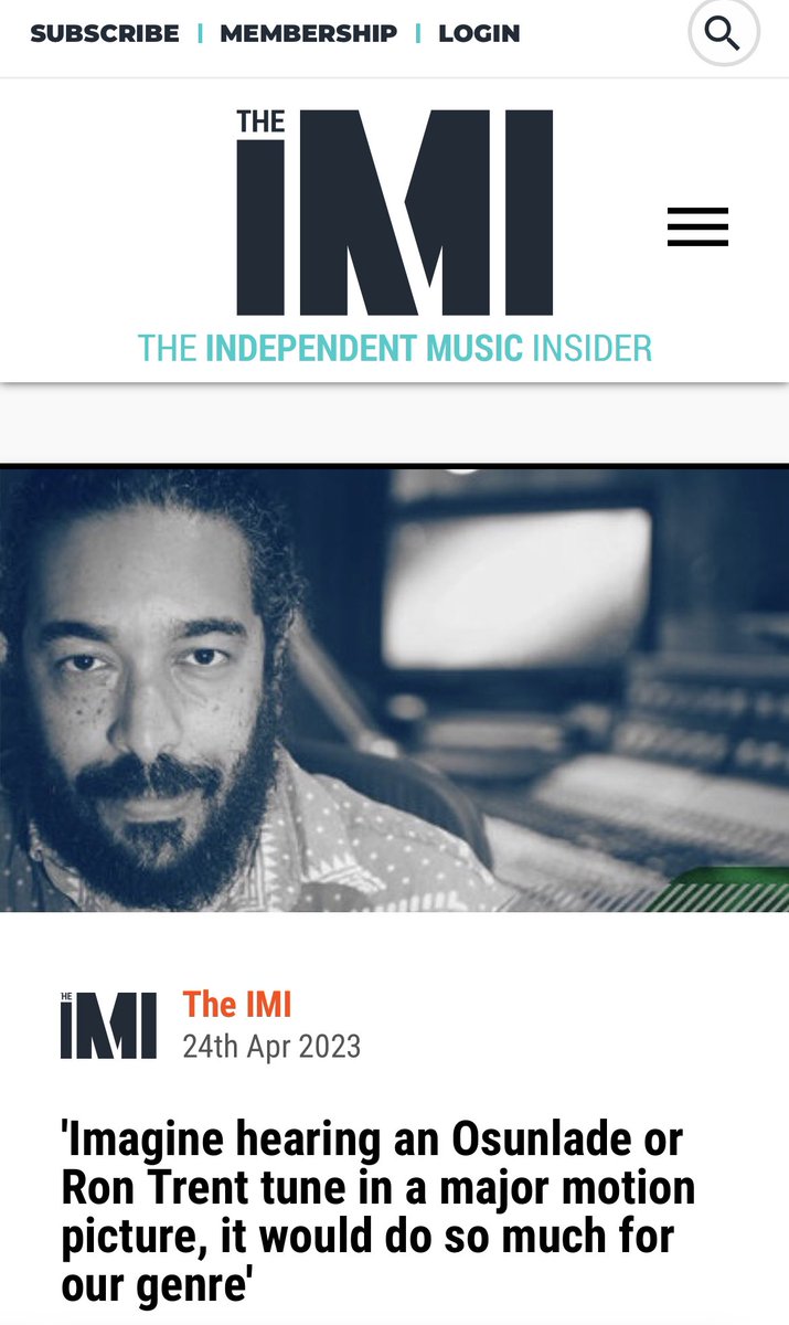 “Newly launched Ocha Publishing’s CEO Carlos Mena talks to The IMI about his mission as a cheerleader for underground house music in mainstream media…”

independentmusicinsider.com/editorial-arti…