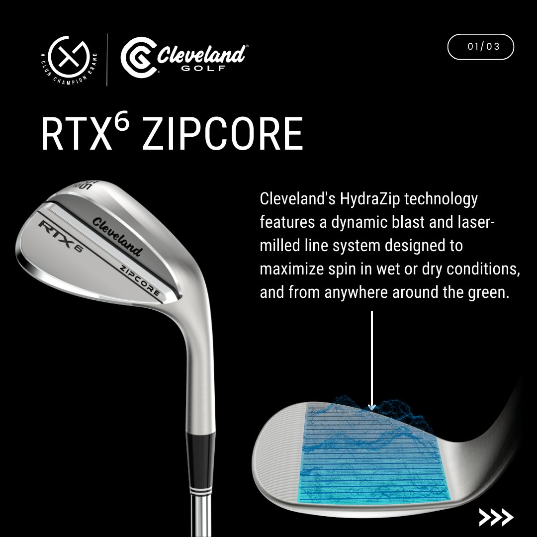 theofficialtxg's tweet image. Introducing the RTX 6 ZipCore wedges from @clevelandgolf! The four dynamic sole grinds developed by tour players enhance your short game from feel to spin and more! #txg #clevelandgolf #wedgefitting