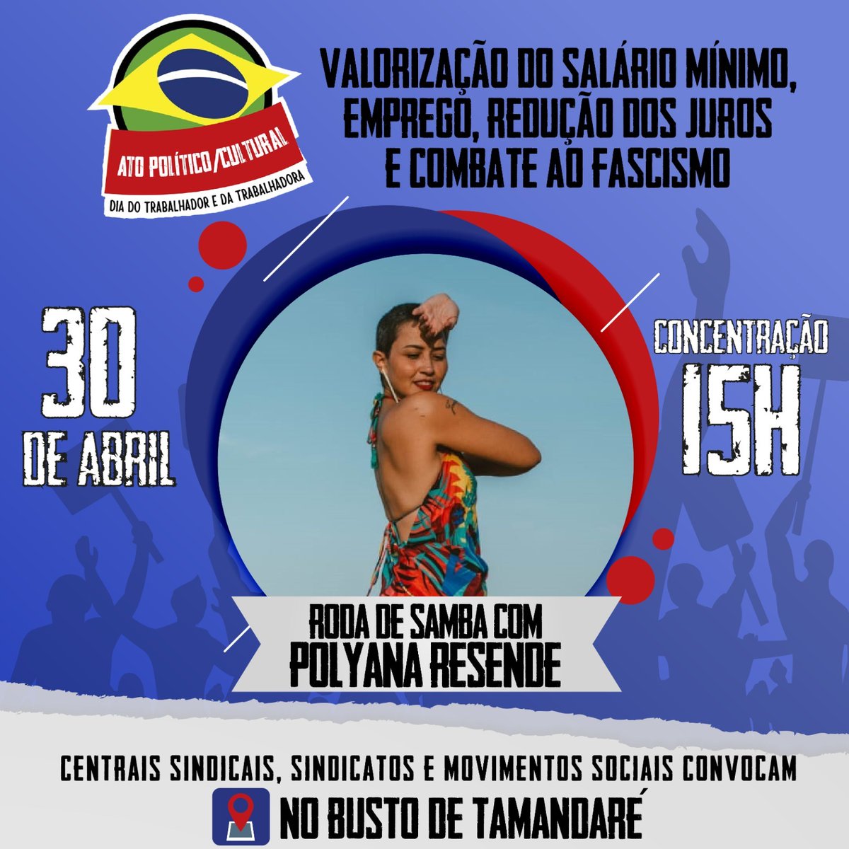 CUTPB's tweet photo. As centrais sindicais, CUT, CTB, CSPConlutas e Intersindical, que estão organizando o evento, apostam na força da cultura como forma de mobilizar a classe trabalhadora para o ato. https://t.co/q92C86N28e