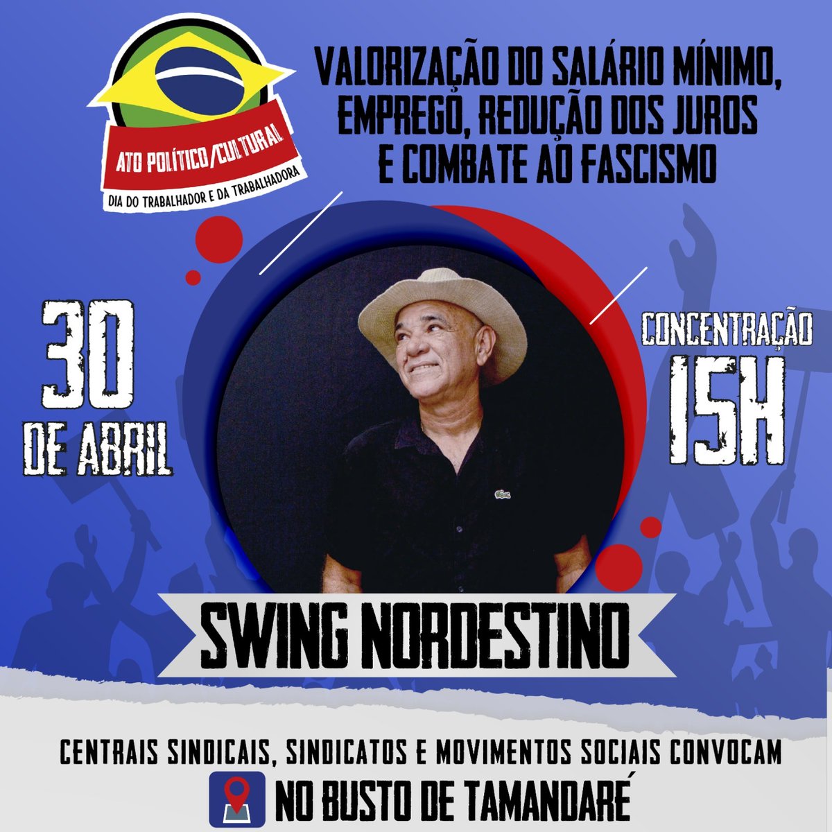CUTPB's tweet photo. As centrais sindicais, CUT, CTB, CSPConlutas e Intersindical, que estão organizando o evento, apostam na força da cultura como forma de mobilizar a classe trabalhadora para o ato. https://t.co/q92C86N28e
