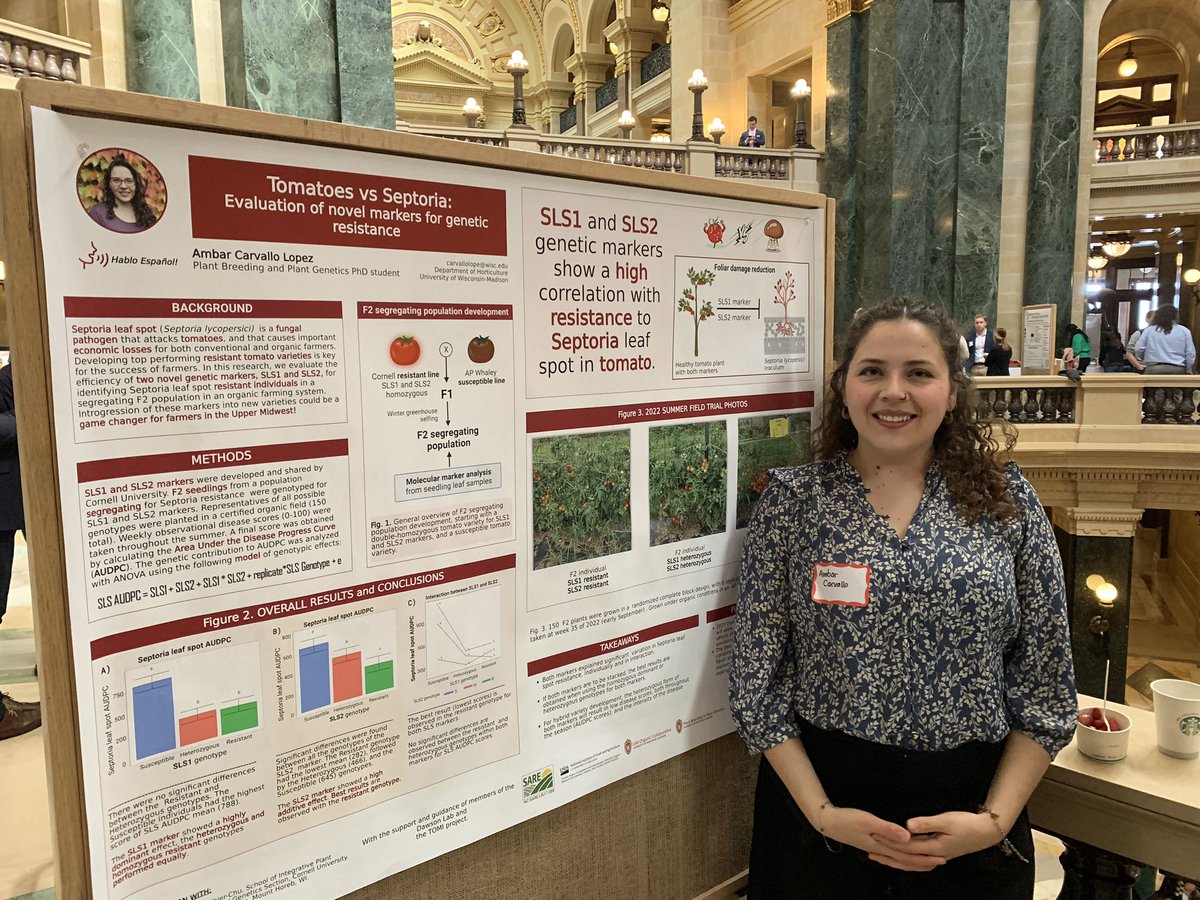 hzoerb's tweet photo. Loved seeing @UWMadisonCALS research done by @UWMadison graduate students in the State Capitol today. #tomato #beans #soil #water https://t.co/JbjO8xyFib