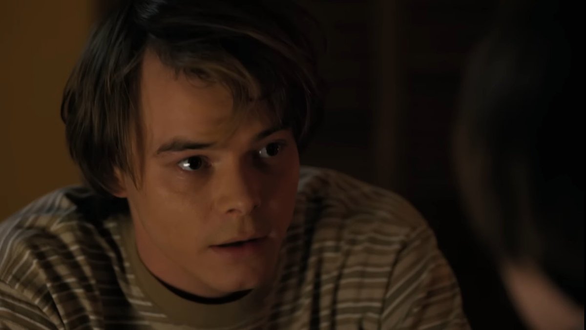 byersnclair's tweet photo. if im not forgetting anything there are only three scenes in stranger things where will lets out a genuine and loud laugh and one of them is with his mom and other is with his brother, the byers family will forever be very dear to me https://t.co/pC9WKOaqpd