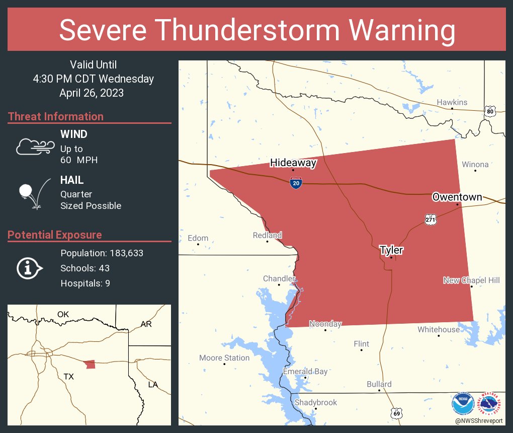 NWS Severe Tstorm on Twitter "Severe Thunderstorm Warning including
