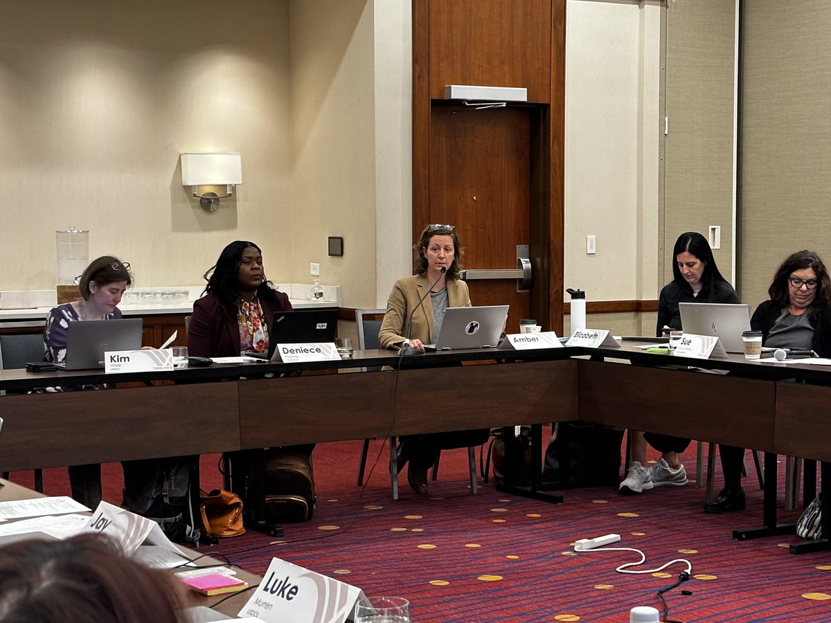 NASWAORG's tweet photo. The Workforce IT Support Center Steering Committee met today in Arlington, VA.

#NASWA's Amy Hiltunen &amp; Amber Gaither gave updates on Workforce ITSC operations &amp; the National Labor Exchange (NLx).

Updates from the Federal level &amp; state roundtables were also held. https://t.co/YhnWWFLB28